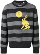 Oamc Embroidered Rabbit Detail Sweater - Grey