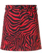Calvin Klein 205w39nyc Zebra Print Mini Skirt - Red
