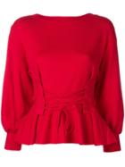 Jovonna Jen Corset Detail Jumper - Red