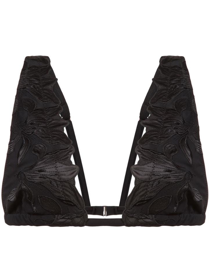 Fleur Du Mal Half Lined Bikini Top - Black