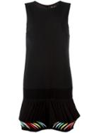 Capucci Sleeveless Pleated Hem Dress, Women's, Size: 42, Black, Cotton/polyester/spandex/elastane/viscose