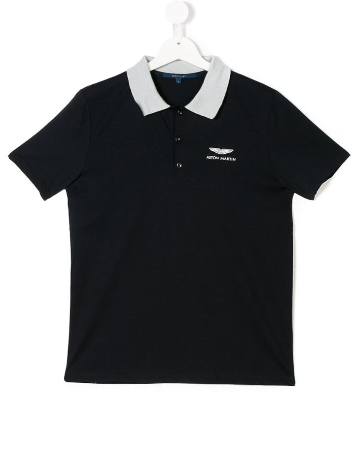 Aston Martin Kids Short Sleeve Polo Shirt - Blue