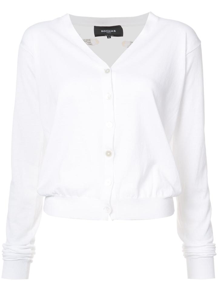 Rochas Dragonfly Back Cardigan - White