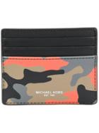 Michael Kors Collection Harrison Camouflage-print Card Case - Black