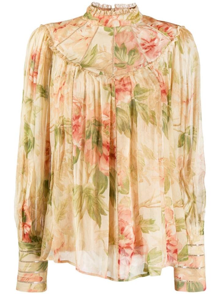 Zimmermann Antique Peony Blouse - Neutrals