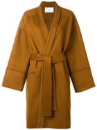 Mauro Grifoni Boxy Tie-waist Coat - Brown