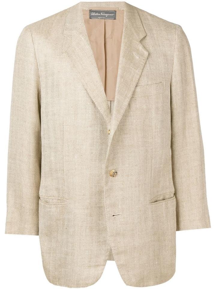 Salvatore Ferragamo Pre-owned 1990's Blazer - Neutrals