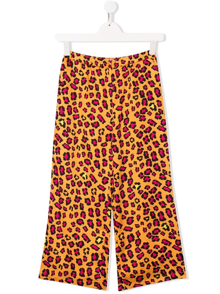 Pinko Kids Leopard Print Trousers - Orange
