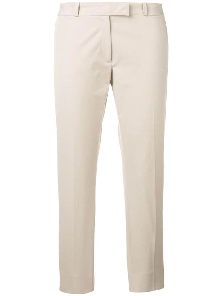 Joseph Cropped Cigarette Trousers - Neutrals
