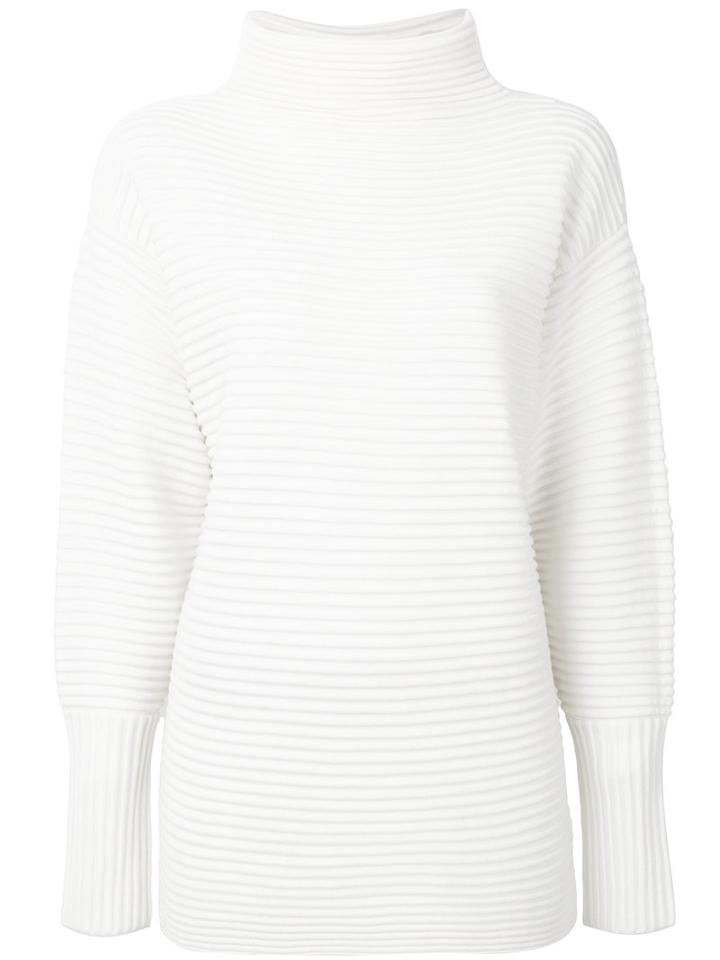 Victoria Victoria Beckham - Rib Knit Sweater - Women - Wool - M, White, Wool