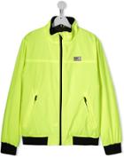 Mc2 Saint Barth Kids Teen Neon Logo Jacket - Yellow