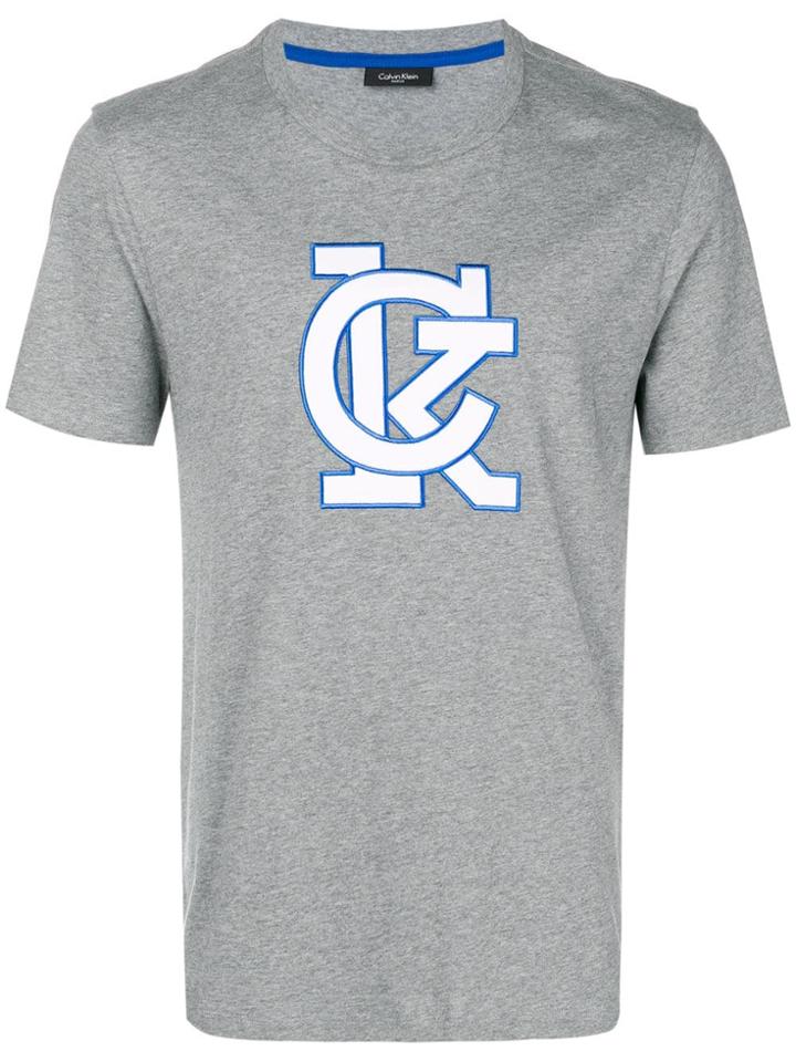 Calvin Klein Embroidered Logo T-shirt - Grey