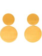 Marie Helene De Taillac 18kt Yellow Gold Disk Earrings