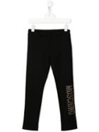 Moschino Kids Teen Sequinned Logo Jogging Trousers - Black