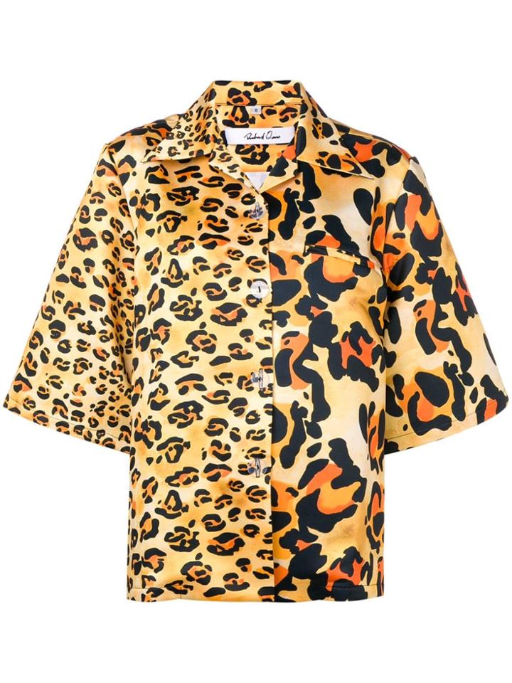 Richard Quinn Leopard Print Shirt - Yellow