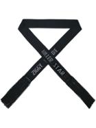 Tom Rebl Fringed Thin Scarf, Men's, Black, Viscose