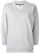 Kenzo V-neck Sweatshirt, Women's, Size: Xxs, Grey, Cotton