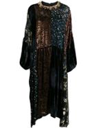 Biyan Oversized Patchwork Dress - Blue