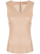 Drome Lambskin Fitted Top - Neutrals