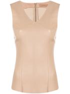 Drome Lambskin Fitted Top - Neutrals