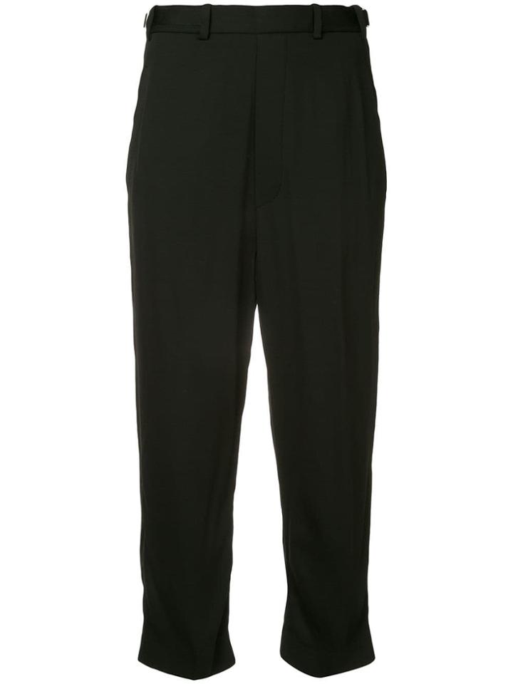 Neil Barrett Twisted Seam Cropped Trousers - Black