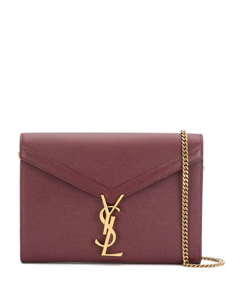Saint Laurent Ysl Wallet On Chain - Red