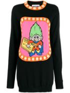 Moschino Jacquard Troll Sweater Dress - Black