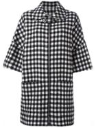 A.p.c. Checked Zipped Coat, Women's, Size: 38, Black, Viscose/wool/polyamide