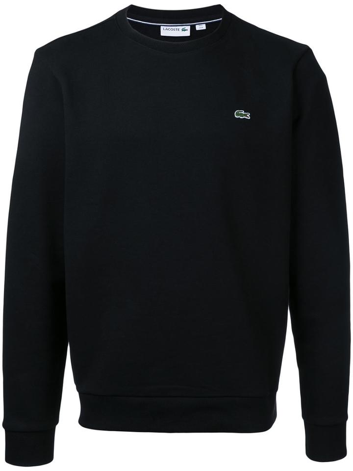 Lacoste - Fleece Crew Neck Sweatshirt - Men - Cotton - 4, Black, Cotton