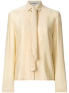 Jean Louis Scherrer Vintage Diagonal Stripe Tie Shirt - Nude &
