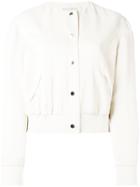 Christopher Kane Pansy Print Cropped Jacket - White
