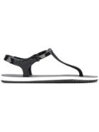 Calvin Klein T-bar Flat Sandals - Black