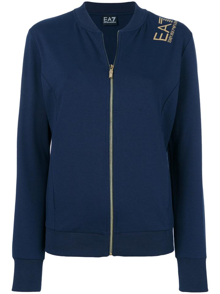 Ea7 Emporio Armani Logo Print Jacket - Blue