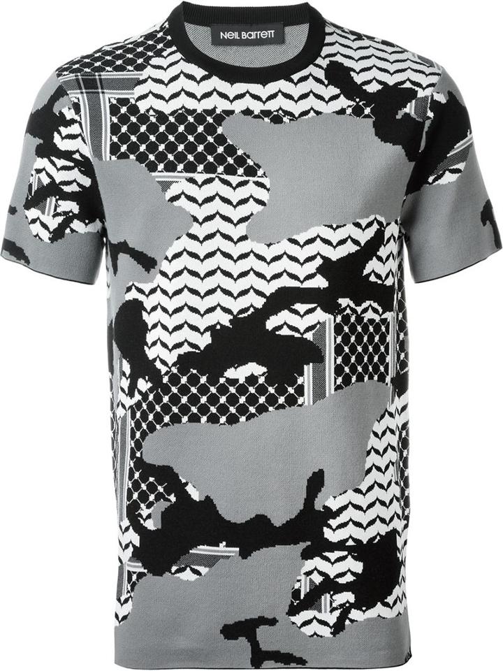 Neil Barrett Patterned Knit T-shirt