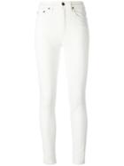 Saint Laurent Skinny Fit Jeans, Women's, Size: 28, White, Cotton/spandex/elastane