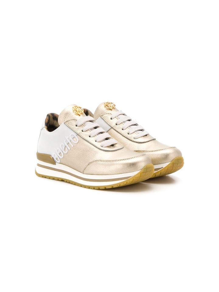 Roberto Cavalli Junior Teen Two-tone Sneakers - Gold