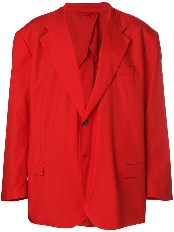 Raf Simons Oversized Suit Jacket - Red