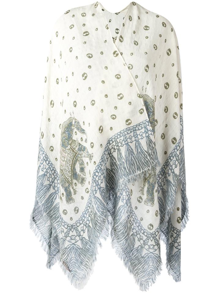 Hemisphere Printed Cape - Nude & Neutrals