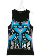 Marcelo Burlon County Of Milan Kids Macaw Print Vest Top - Black