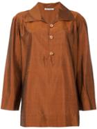 Yves Saint Laurent Pre-owned Textured Shirt Tunique - Brown