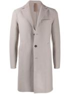 Eleventy Single-breasted Fitted Coat - Neutrals