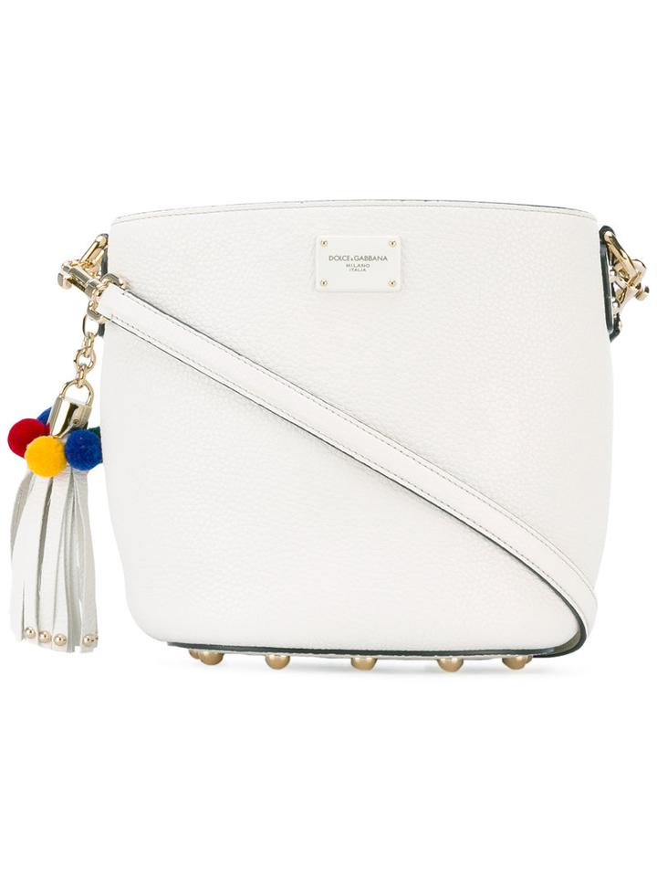 Dolce & Gabbana - Bucket Bag - Women - Cotton/leather - One Size, White, Cotton/leather
