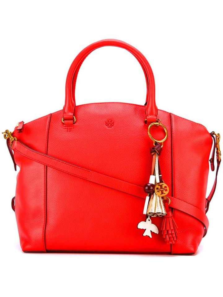 Tory Burch Hanging Tassel Tote, Women's, Yellow/orange, Leather