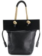 Ports 1961 Rope Handle Flap Tote Bag - Black