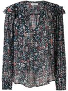 Isabel Marant Étoile Geometric Long-sleeve Blouse - Black