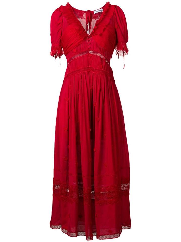 Self-portrait Floral Embroidered Dress