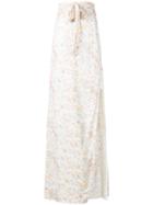 Murmur Draped Maxi Skirt - Pink & Purple