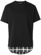 Neil Barrett - Double Layer Hem T-shirt - Men - Cotton - Xl, Black, Cotton