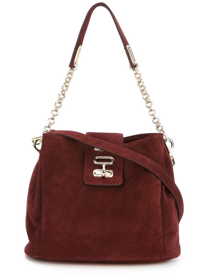 Tila March 'manon' Shoulder Bag, Women's, Red, Suede/cotton