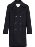 Mackintosh Navy Wool & Cashmere Long Pea Coat - Blue